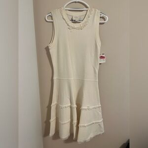 Kate Spade Cream Fringe Detail Top